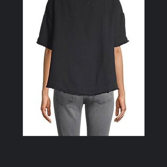 Free People BNWT Palo Alto top, blk sz L - Picture 2 of 11